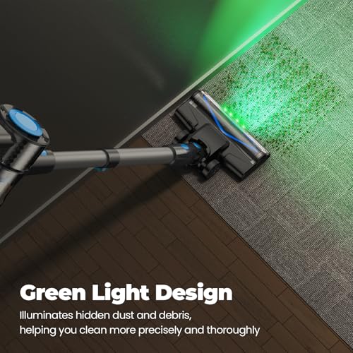 Image of Cordless Vacuum Cleaner, Powerful Lightweight Stick Vacuum with Self-Standing, Anti-Tangle, 8-in-1 Rechargeable Vacuum Cleaners for Home, Hardwood Floors, Carpet, Pet Hair