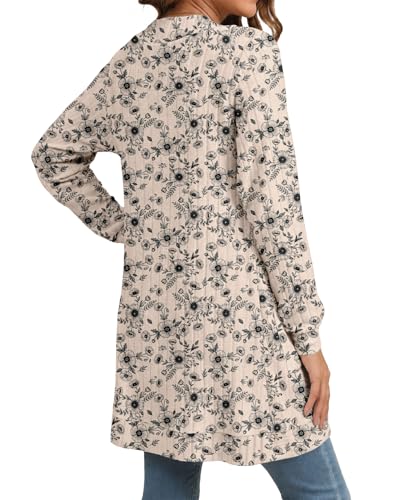 Image of YSYOKOW Cardigan Sweaters for Women Long Sleeve Open Front with Pockets | Long Cardigans for Women Lightweight Soft Casual Dressy Loose Fit Cardigan Sweater with Pockets for Work and Office