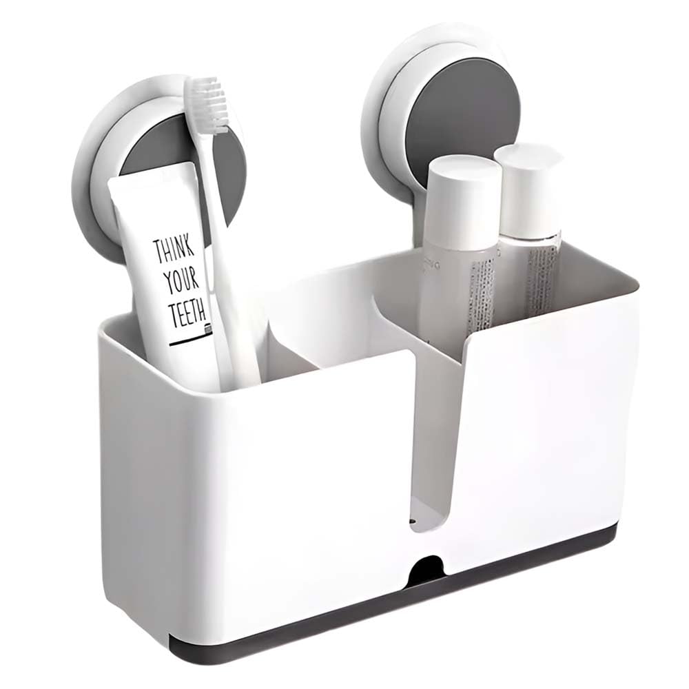 VOLO Plastic Self Adhesive Magic Sticker Wall Mounted Toothbrush Holder With Drain Tray For Bathroom/ Kitchen Spoon Holder/ Toothbrush Holders For Bathroom/Tooth Brushes Holder, White, Showers (B07YMZGMP8) Amazon Price History, Amazon Price Tracker