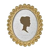 AELS 8x10 Inch Vintage Scalloped Picture Frame, Elegant Antique Oval Photo Frames with Glass Front, Photo Display, Tabletop Wall Hanging, Gift Ideas, Golden Bronze