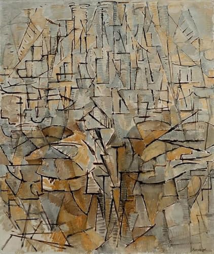 Tableau sur toile Mondrian 60x90cm pour remplacer un mur blanc par une décoration nordique