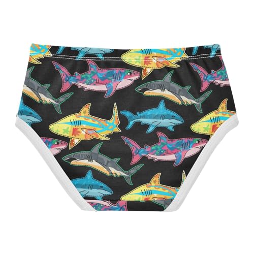Joisal Girls Underwear Toddlers 2t Cotton Little Girl Panties Personalized Undies Kids Briefs Colorful Sharks Black Marine2