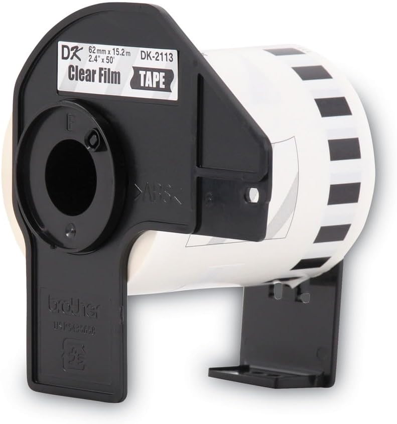 Brother DK-2113 Continuous Length Film Label Roll (Black/Clear)