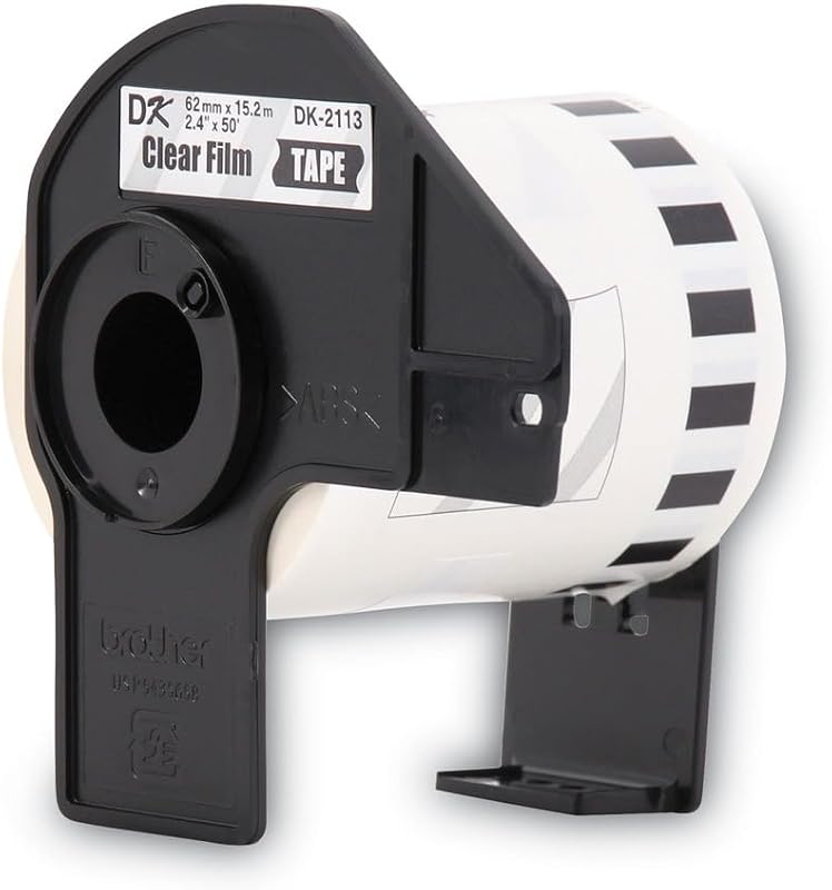 Brother DK-2113 Continuous Length Film Label Roll (Black/Clear)