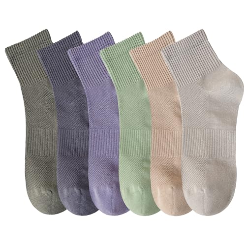 Image of MAGIARTE Womens Mini Crew Ankle Socks Athletic Casual Cotton Socks for Women