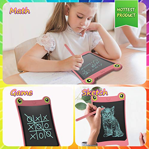 NEWYES 8.5 Inch LCD Writing Tablet Updated Frog Pad Children Electronic Doodle Board Jot Digital E-Writer Kids Scribble Toy with Lock Function Pink