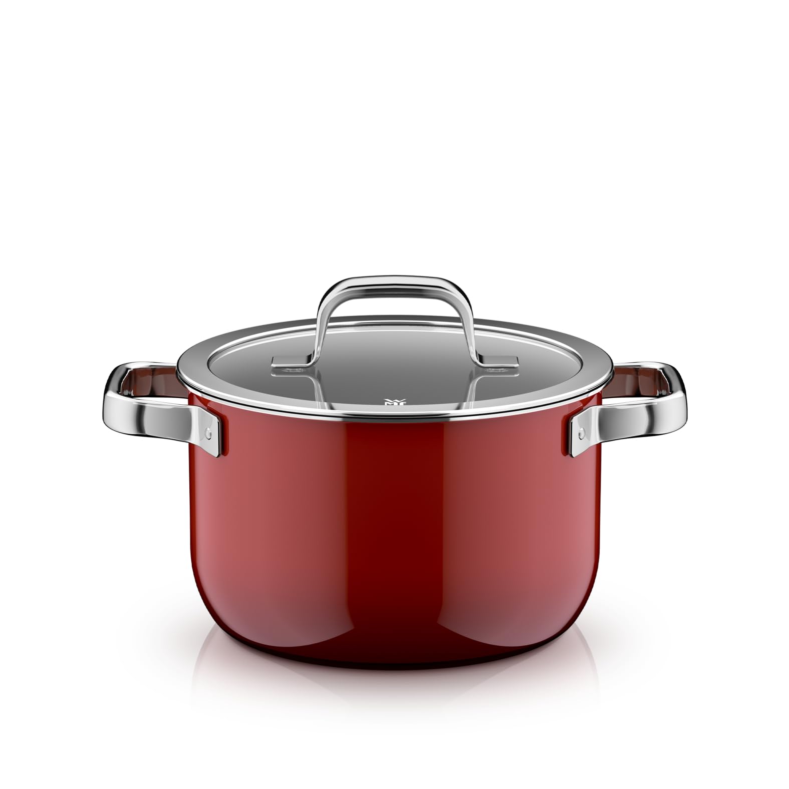 WMF Fusiontec Mineral Pro, Kochtopf mit Deckel, 20 cm, kratzfestes Material, Topf Induktion, für alle Herdarten geeignet, Made in Germany, Passion Red, 0519545290
