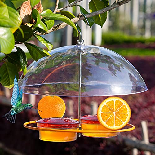 NEROSUN Baltimore Oriole Feeders Jelly and Oranges Hanging Wild Squirrel Proof Bluebirds Hummingbirds Houses for Outside Outdoors