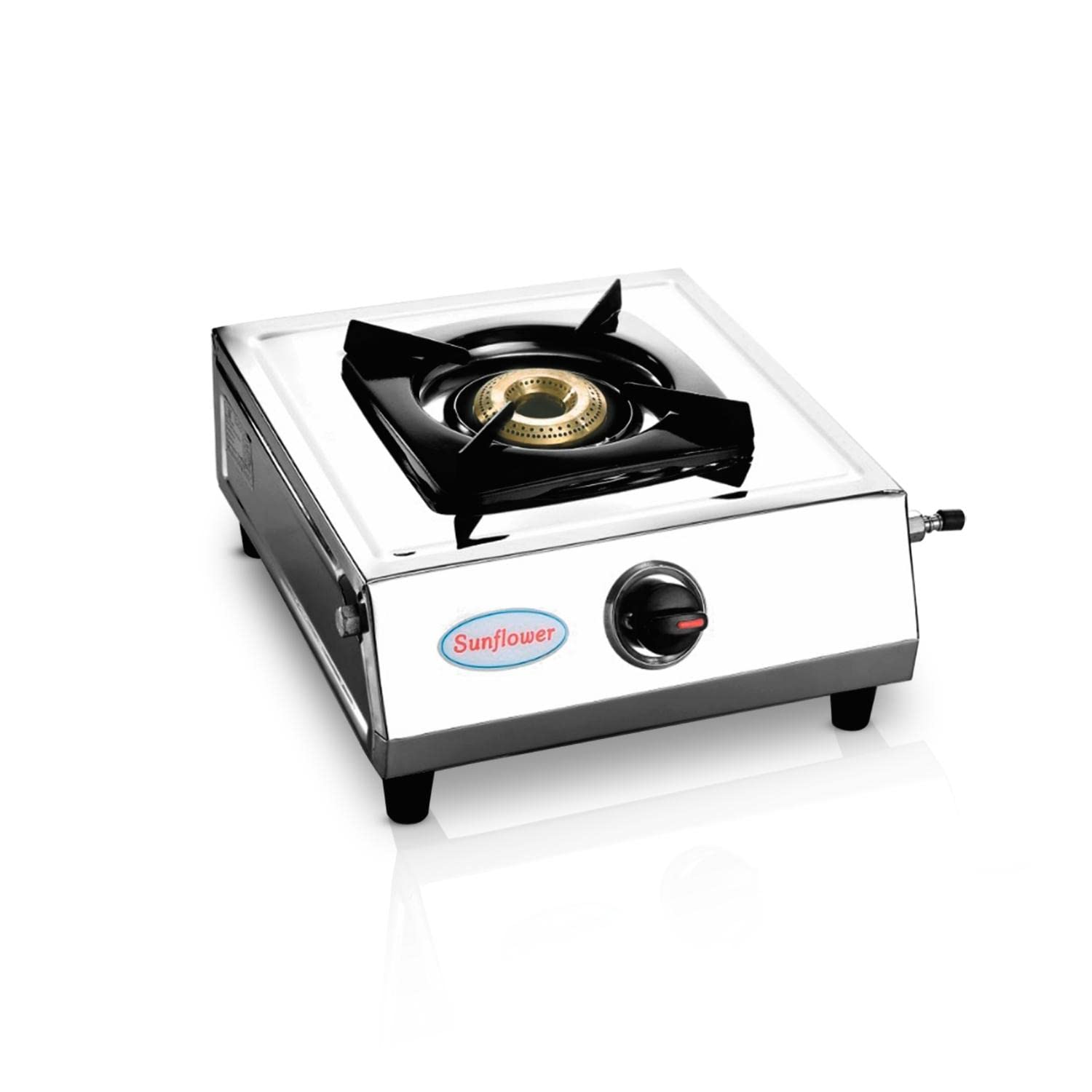 DP SUNFLOWER LPG STOVE SINGLE BURNER Single Burner Stainless Steel | LPG Gas Stove | Brass Burner with Good Fuel Efficiency | Manual Ignition | Silver (B0B9JPBYTH) Amazon Price History, Amazon Price Tracker