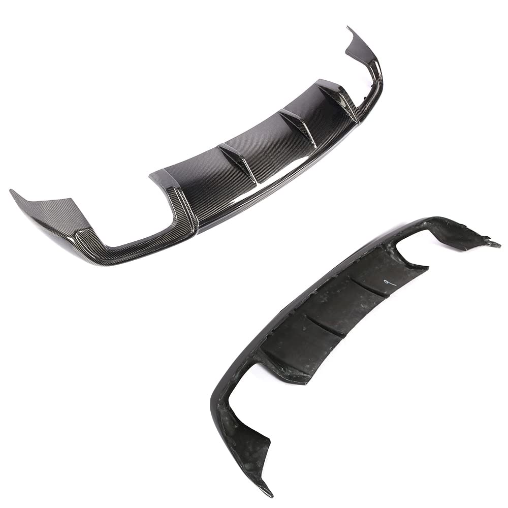 Diffuseur de Pare-Chocs de Voiture Diffuseur Spoiler à lèvres Ajustez for Audi A3 Berline Standard 2017-2019 Non S3 FLINE Diffuseur Diffuseur Spoiler Lèvre Fibre de Carbone