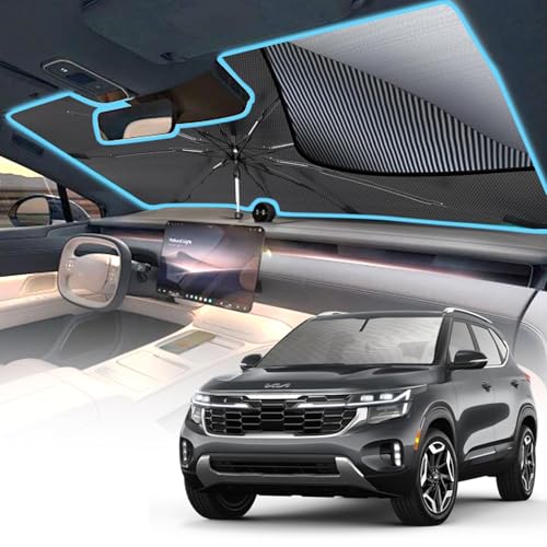 [2026 Upgrade] Car Windshield Sun Shade Umbrella, Car Sun Shade Windshield for Auto Trucks Sedan SUV Keeps Vehicle Cool Heat Insulation