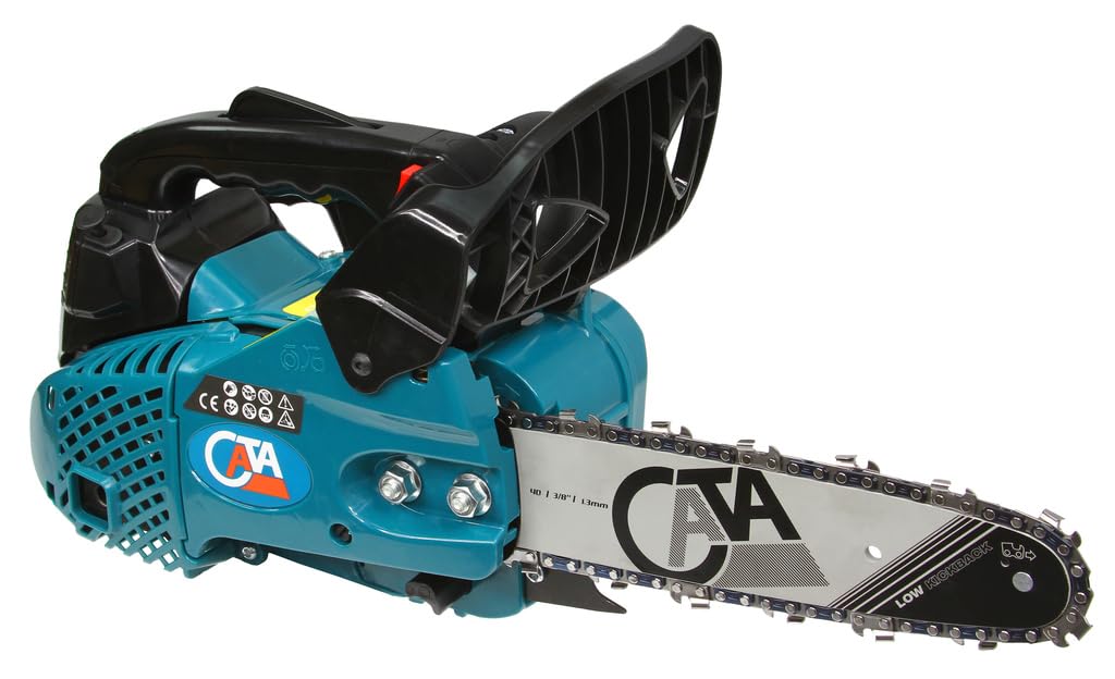Motosierra Cata de explosión gasolina | 900 W | 25,4 cc | Corte útil 20 cm | Cadena 3/8" Lubricación automática | Ligera 3,6 kg | Sistema Anti-Vibración