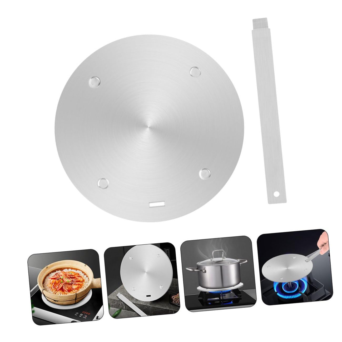 Placa Adaptadora para Cocina de Inducción 1 Juego de Acero Inoxidable