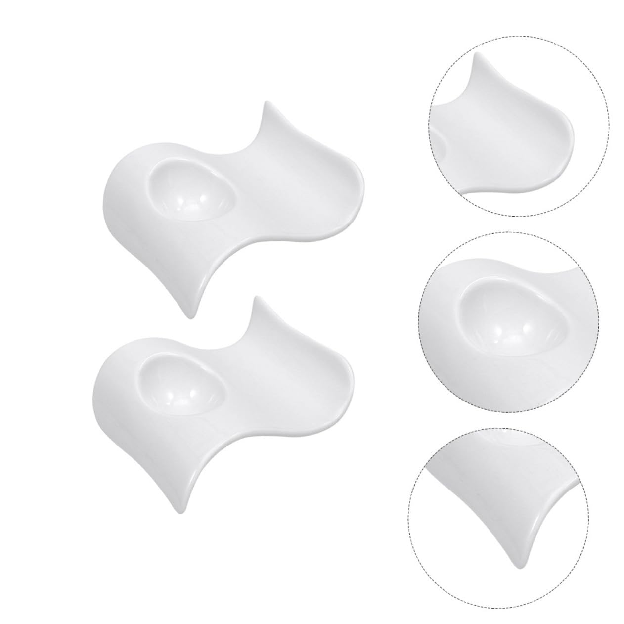 Uonlytech 6pièces Lot de Porte-œufs Céramique Coquetiers Ondulés Pratiques Et Repas Famille