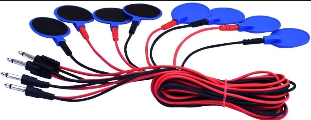 TENS 4 Channel Accessories Combo Kit with a set 4 Wires, 8 Pads Physiotherapy Device pain Relief For physiotherapy | 4 Ch TENS Leads & Pads (4 Leads, 8 Pads) (B0CW32WH6C) Amazon Price History, Amazon Price Tracker