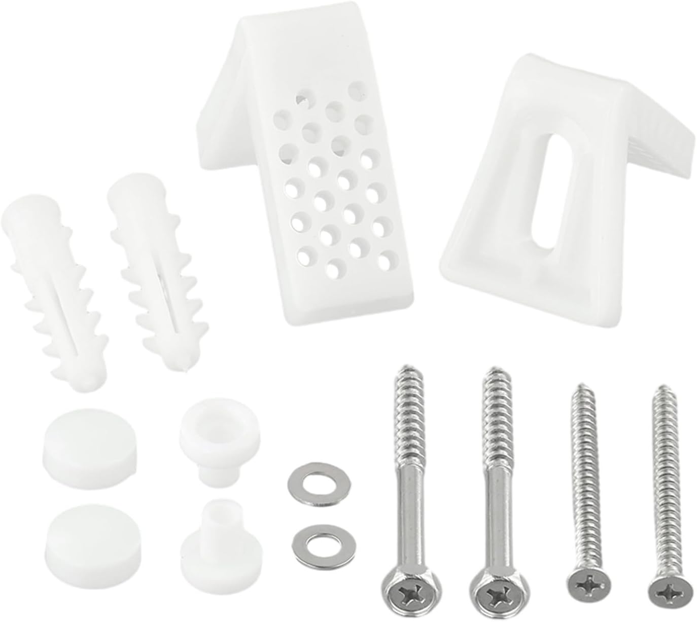 Angled Floor Fixing Kit for Toilet Pan, Bidet, and Pedestal Basin - Stainless Steel WC Mounting Screws and Hardware for Secure Bathroom Installation