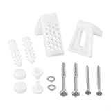 Bathroom Floor Fixing Kit for Toilet Pan, Bidet and Pedestal Basin - Angled Mounting Bolts with L-Type Screws, Stainless Steel WC Fitting Set