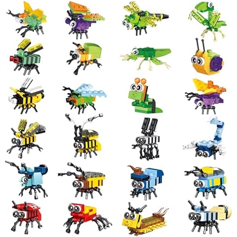 IAMGlobal 24 Mini Animal Building Blocks Toy Set, Animals Figures Stem Toys, Party Favor, Goodie Bags, Birthday, Carnival Prizes for Kids Cover