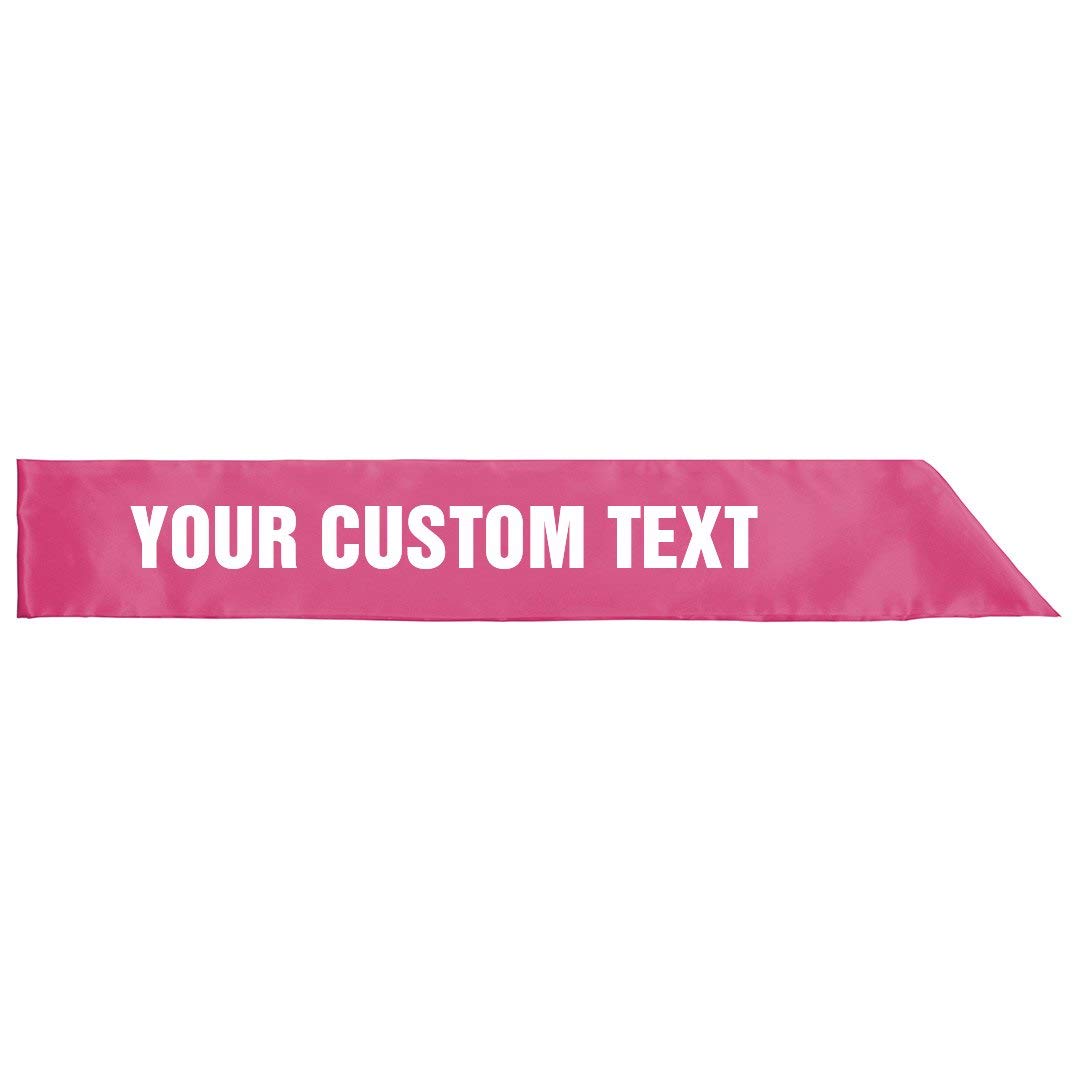 Personalized Text on a Sash: Adult Satin Party Sash