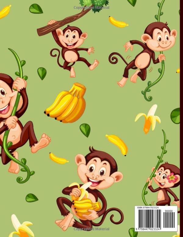 Sticker Collecting Album: Monkey Sticker Book - Blank Sticker Collection Book For Boys And Girls - Perfect Gift For Kids (Sticker Activity Book) - My ... Pages (8.5 x 11 inches / 21.59 x 27.94 cm) image 3