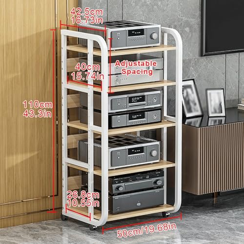 Soporte metálico para torre de audio y estantería multimedia modular 2