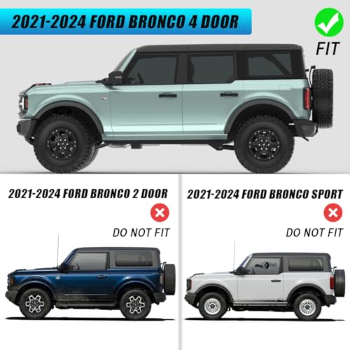 Estribos laterales de acero para Ford Bronco 4 puertas 2021-2024 - Pack 2 miniatura 7