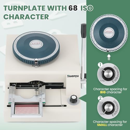 Huanyu PVC Card Embosser 68 Characters Manual Embossing Machine Credit ID VIP Code Gift Card Printer Letterpress Stamping Print Machine - Image 5