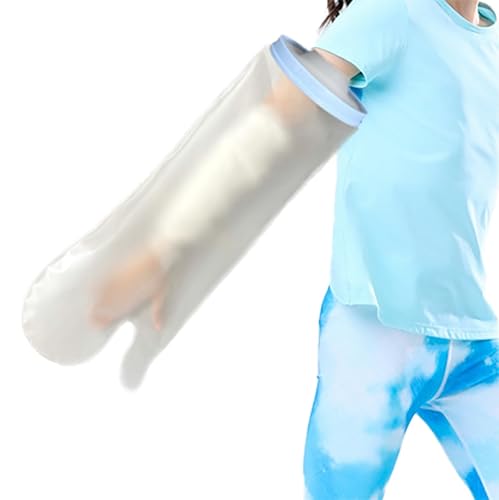 KT3210 - Fundas de ducha impermeables para brazo completo para jóvenes y adolescentes, protector de ducha de brazo para adolescentes, protección