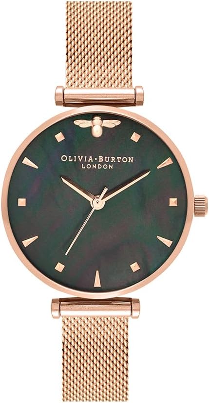 Analogue Quartz Watch for Women Queen BEE Collection with Rose Gold Colored Stainless Steel Mesh Bracelet - OB16AM145