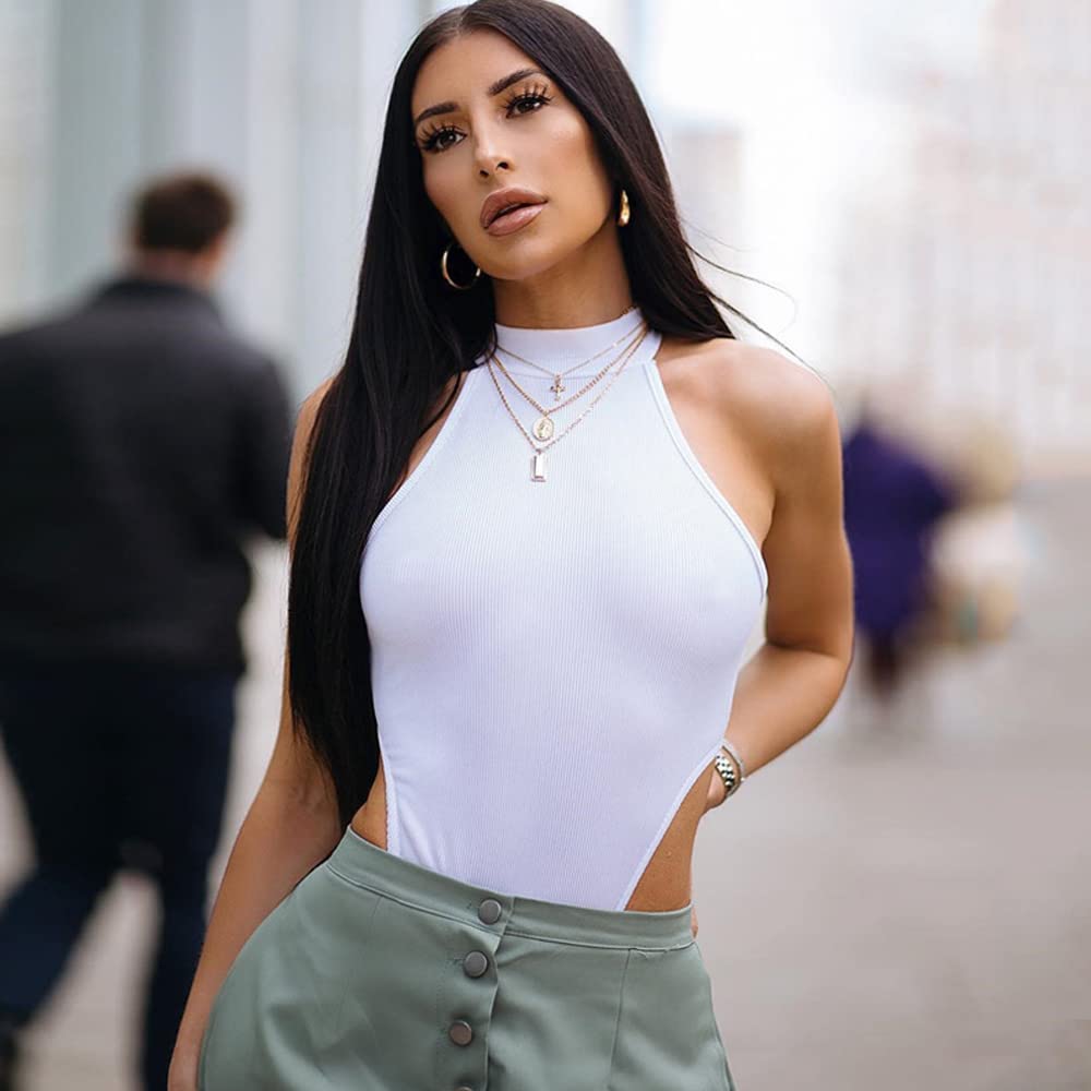 Body Femme Sexy Bodysuit Turtle Neck Jumpsuit Combinaisons Couleur Unie Justaucorps Bodys Combishort Corset Lingerie Moulant Top Haut Shirt