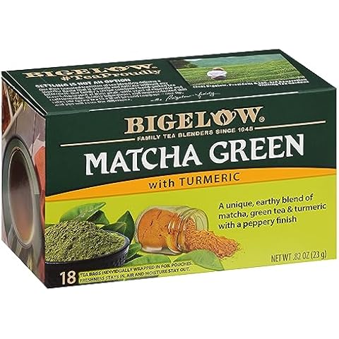 Bigelow Matcha Green Tea with Turmeric, 18 Count (Pack of 6) Cover