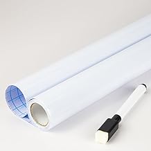 FENTIS White Adhesive Paper Roll Self Adhesive Film for Whiteboard Wall Sticker Dry Erase Ideal for Children DIY Classroom Office Home 60 x 400 cm
