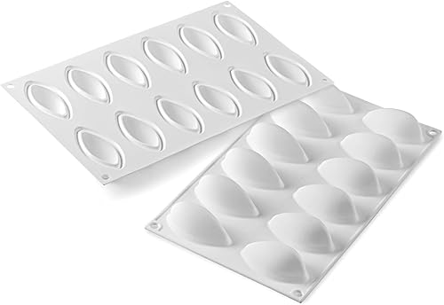 Silikomart Molde de Silicona Quenelles - 63x29 h 1.102 in (1 cada uno)