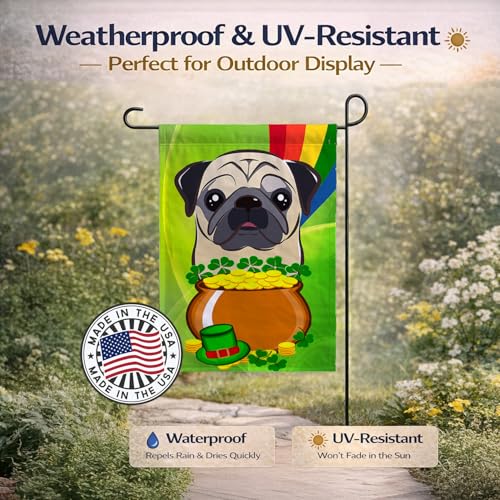 Drapeau carlin de Saint-Patrick, le cadeau idéal pour amoureux de chiens