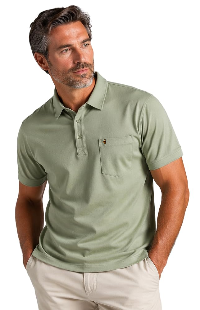 Gabicci - Plain Polo Shirt (Medium, Sage)