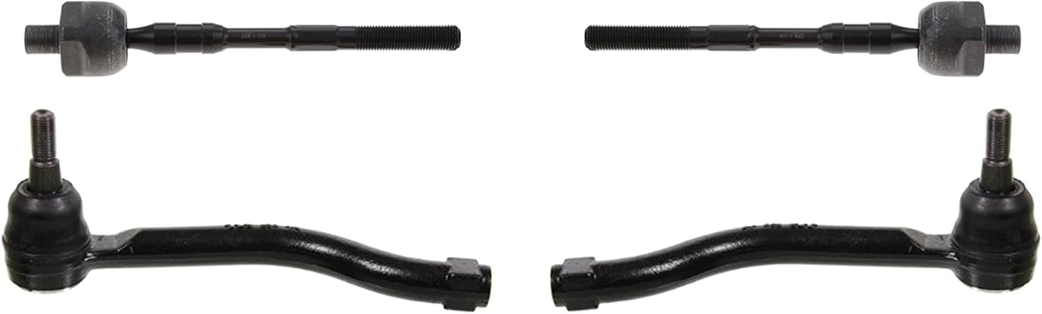 PartsW - 8 Pc Front Sway Bar Links, Outer & Inner Tie Rod Ends with Steering Gear Bellow Boots Suspension Kit