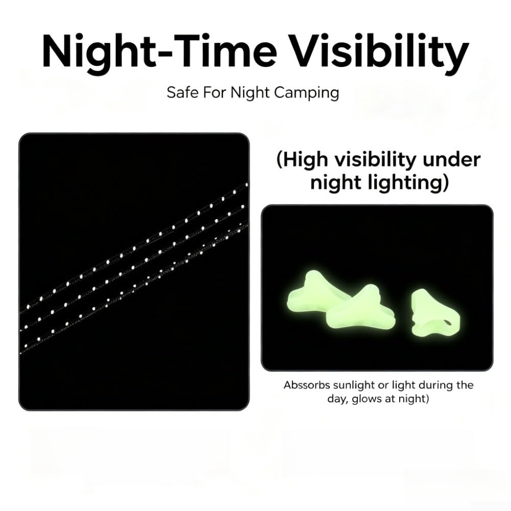 Cuerda Acampada 4m con Hilos Reflectantes Cuerda Acampada 4m(Red)