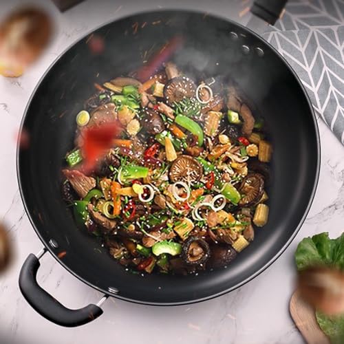 Wok antiadherente de hierro negro 13.4 pulgadas miniatura 4