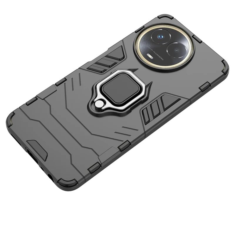 Image of SPAZY CASE Realme C67 5G Back Cover | Dual Layer Armor Defender Full Body Protective + PC Hybrid Kickstand Back Case for Realme C67 5G