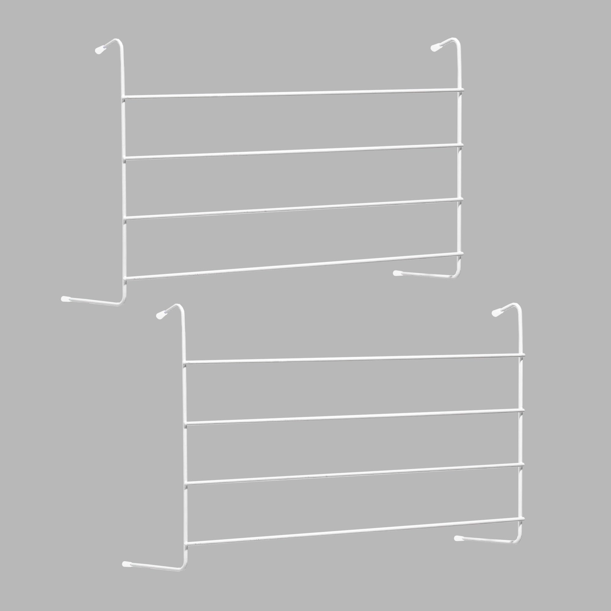 Pegs It White Radiator Clothes Drying Rack (Pack Of 2) | Foldable Radiator Airers Indoor 4 Bars | Over Radiator Clothes Airer With Adjustable Arms | Caravan Airer For Balconies, Windows, Doors