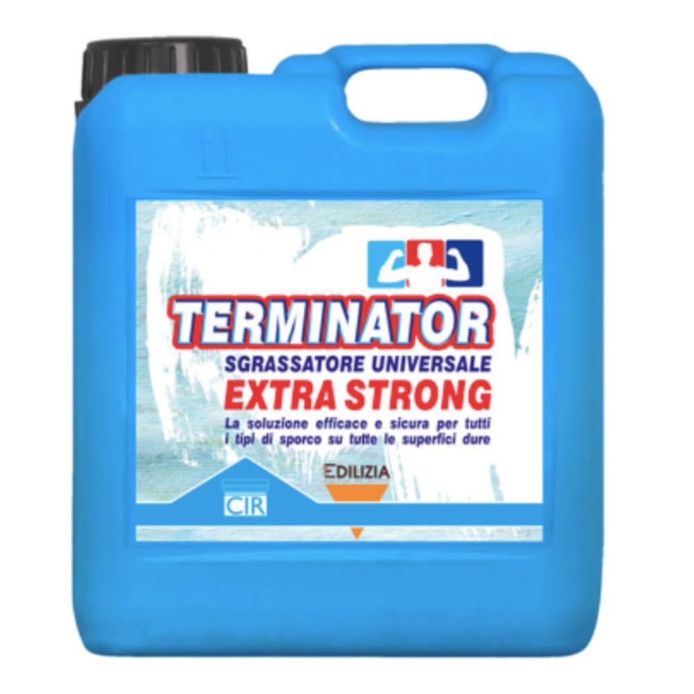 Cir Detergente Sgrassante Universale Sporco Organico Grasso Inchiostri Residui di Vernici Terminator Flacone 5 l