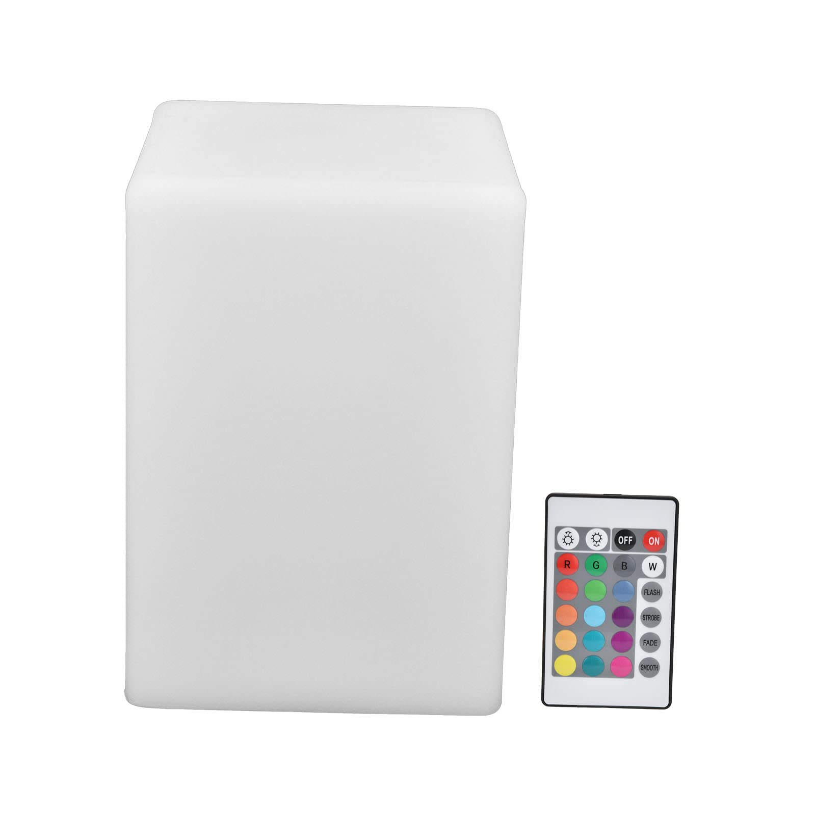 LED Cube Light RGBW 16 Colours, Remote Control, 4 Modes, 3 AAA Batteries, Low Power, Eye Protection for Living Room, Bedroom, Night Light