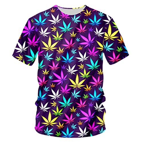 T-shirt d'été homme impression 3D EN8 col rond manches courtes Bs-sv taille S