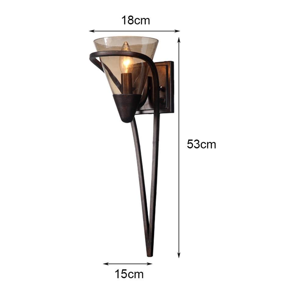 Lampada da Parete per Soggiorno di Campagna Americana per Il Tempo Libero, retrò Pastorale Europea, Semplice, Ristorante, Camera da Letto, Studio, Bar, Lampada da Parete in Vetro, Comodino, Parete,