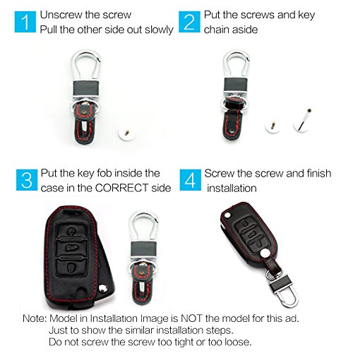 MECHCOS Compatible with fit for HYQ14FBA 2016 2017 Toyota Tacoma Land Cruise Prius V RAV4 3buttons Leather Keyless Entry… - Image 7
