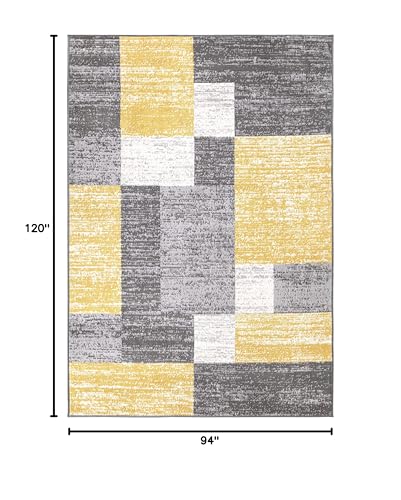 Tapete Rugshop moderno amarillo 76x122 cm geométrico miniatura 2