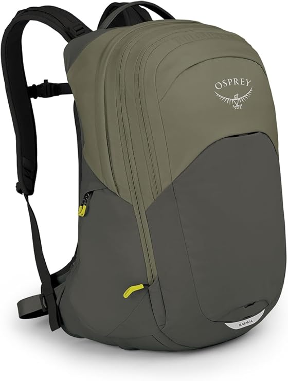 Sac à dos Osprey Radial 26 dos ventilé, protection pluie déperlante pour vélotaf