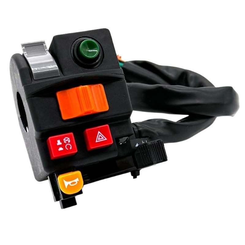 botón de Arranque Moto Interruptores motocicleta Para estrangulador, botón bocina, señal, arranque eléctrico, faro, interruptor controlador manillar Interruptor de Manillar de Motocicleta