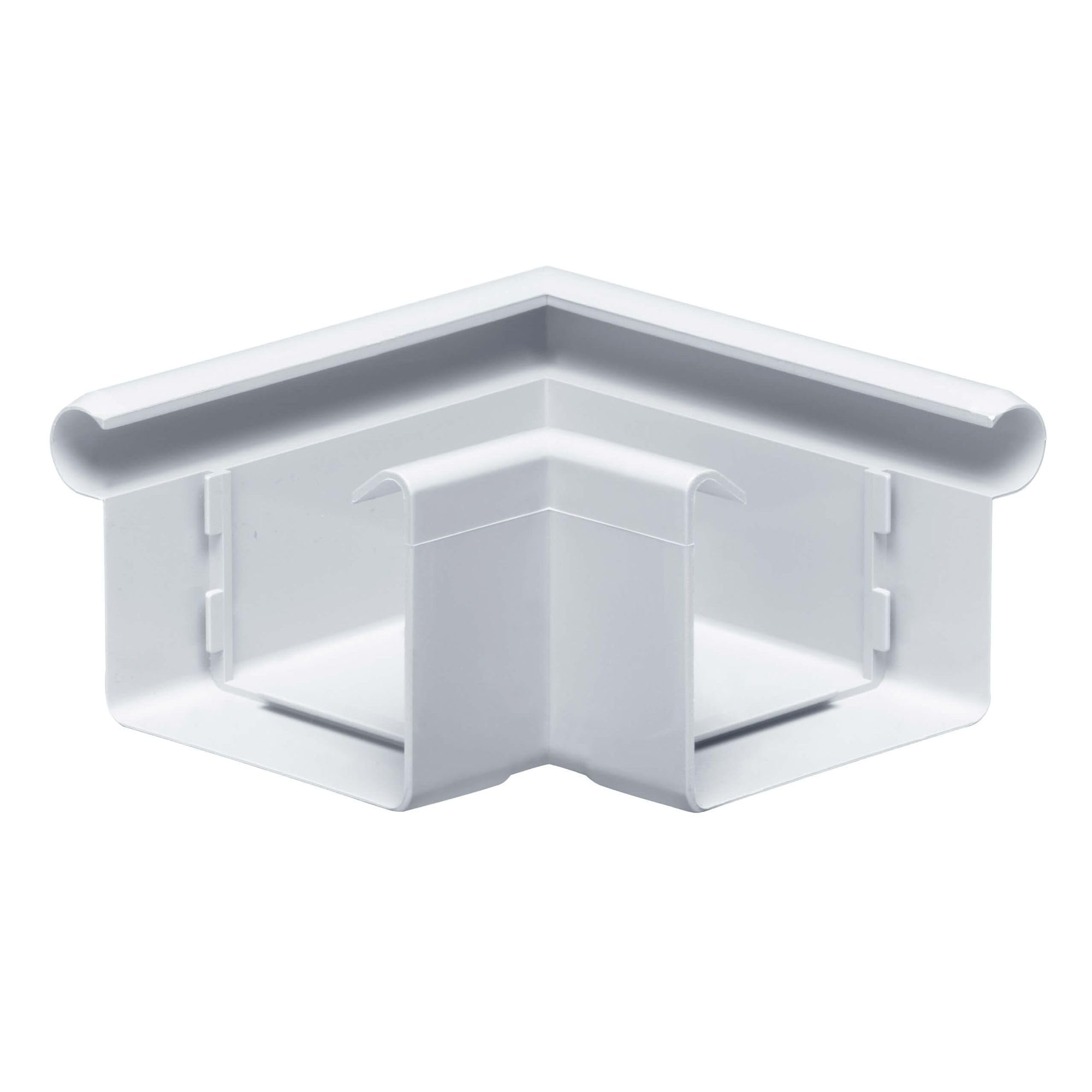 INEFA Gutter Angle 90 Degrees Box-Shaped External Angle, PVC 68mm White External Bead, Gutter Accessory Connector, Made in Germany
