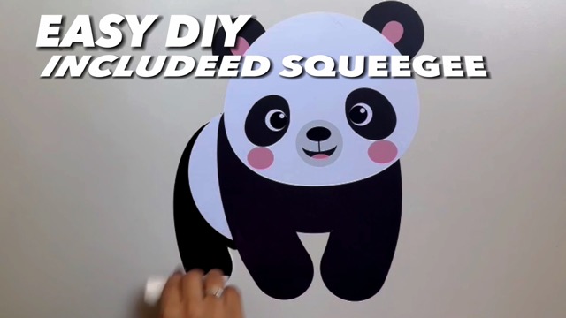 Vinilos decorativos Panda y árbol para pared infantil miniatura 4